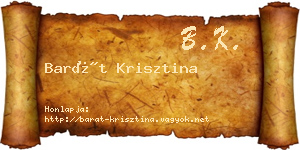 Barát Krisztina névjegykártya