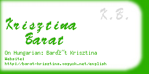 krisztina barat business card